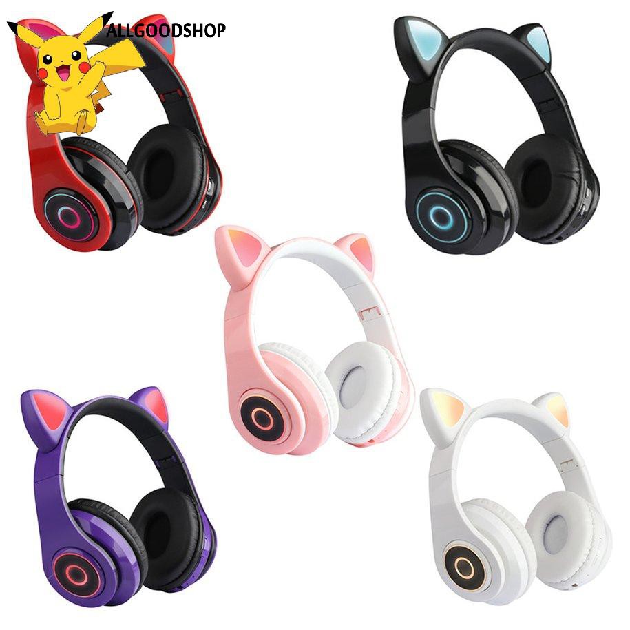 [COD]Tai Nghe Chụp Tai Bluetooth Không Dây B39 Tai Mèo - Tai Nghe Blutooth Chụp Tai Cute Giá Rẻ