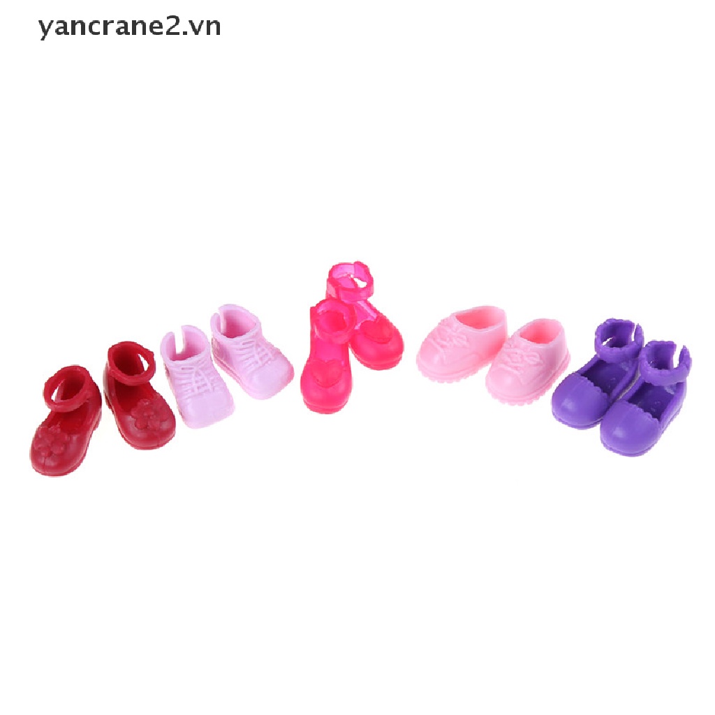 Bộ 5 Đôi Giày Thời Trang Cho Búp Bê Set 5 Đôi Giày Thời Trang Cho Búp Bê Set 5 Đôi Giày Thời Trang Cho Búp Bê