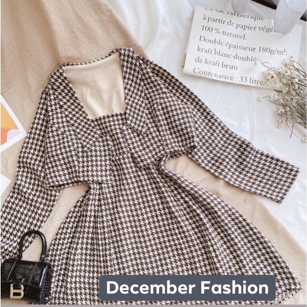 Set dạ váy kèm áo choàng croptop ngăn, Set váy nư, Chất vải loại 1 - December Fashion | BigBuy360 - bigbuy360.vn