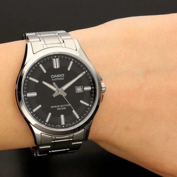 Đồng Hồ Nam Casio MTS-100D-1AVDF Dây Kim Loại - Kính Saphia - Tuổi Thọ Pin 10 Năm