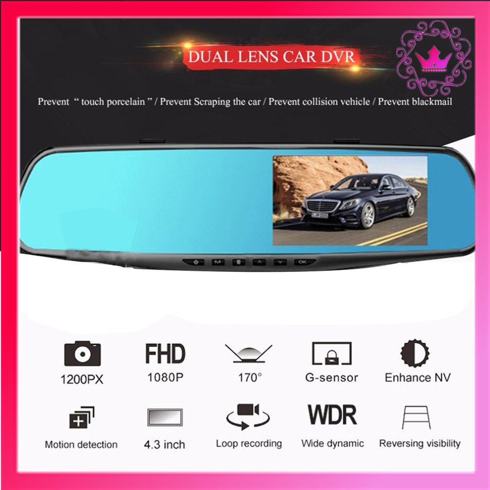 Gương Chiếu Hậu Tích Hợp Camera Dvr Hd 1080p 3.5 Inch Cho Xe Hơi