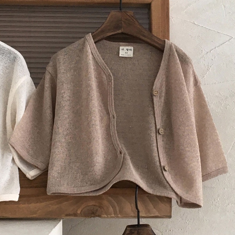 Áo Khoác Cardigan Dệt Kim Mỏng Điều Hòa Không Khí Chống Muỗi Cho Bé Gái 0978