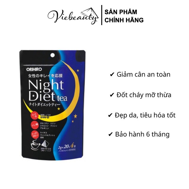 Trà Giảm Cân Night Diet Tea Orihiro Túi 24 gói - Viebeauty | BigBuy360 - bigbuy360.vn
