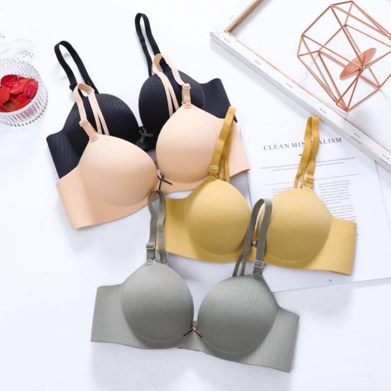 Áo Lót Su Softie Phối Kẻ Chìm Nâng Ngực Thời Trang Dành Cho Nữ 541