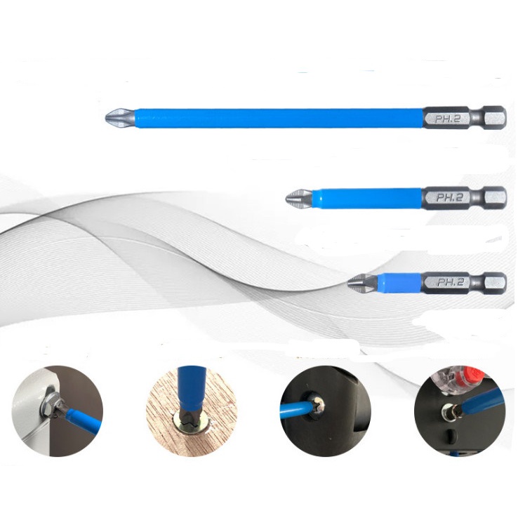 Mũi Vít Đầu Có Ren Chống Trượt, Có Nam Châm, Dài 5cm,9cm,15cm