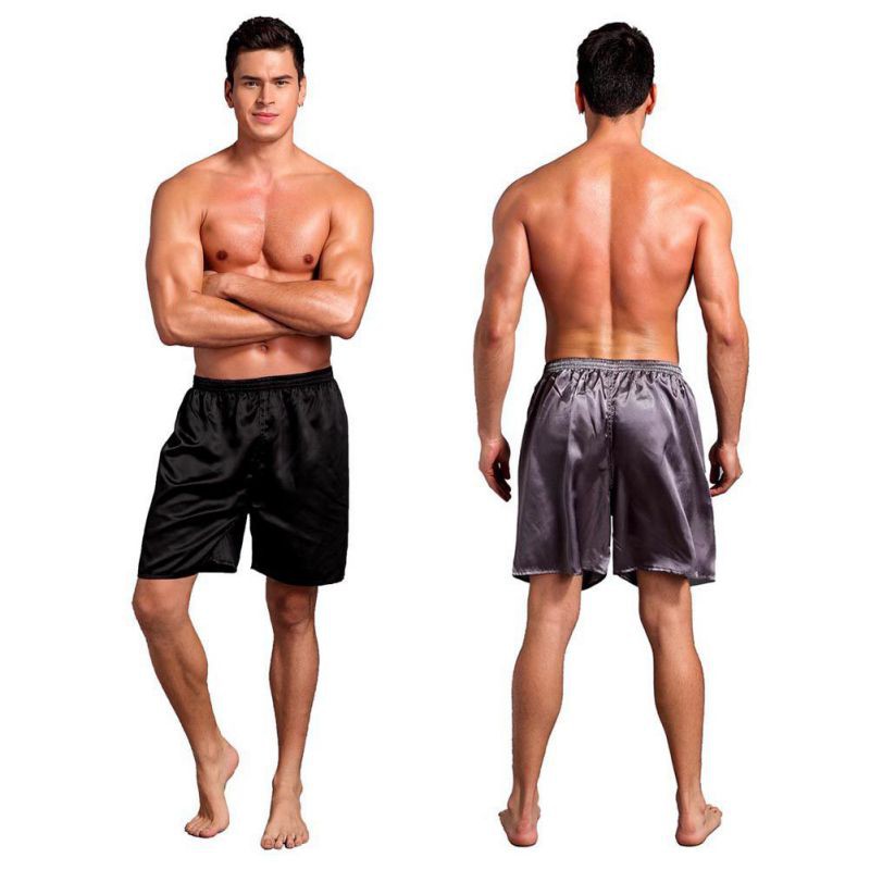 Quần sọt pijama chất phi bóng cho nam giới