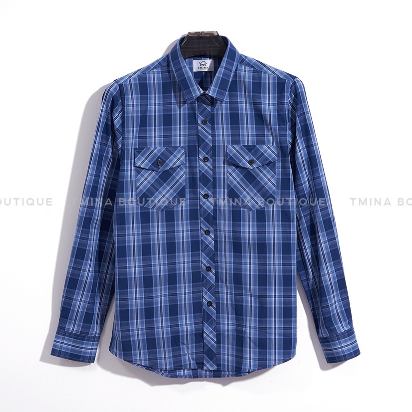 Áo sơ mi nam dài tay kẻ caro TMINA vải cotton cao cấp, kiểu dáng slimfit trẻ trung năng động - SOMITH | BigBuy360 - bigbuy360.vn