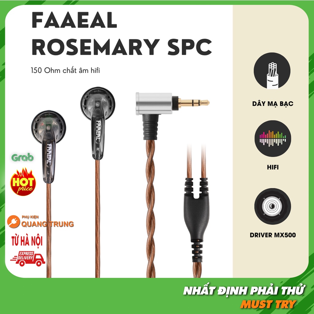 Tai nghe FAAEAL rosemary 150 Ohm,chất âm tốt nhiều phụ kiện