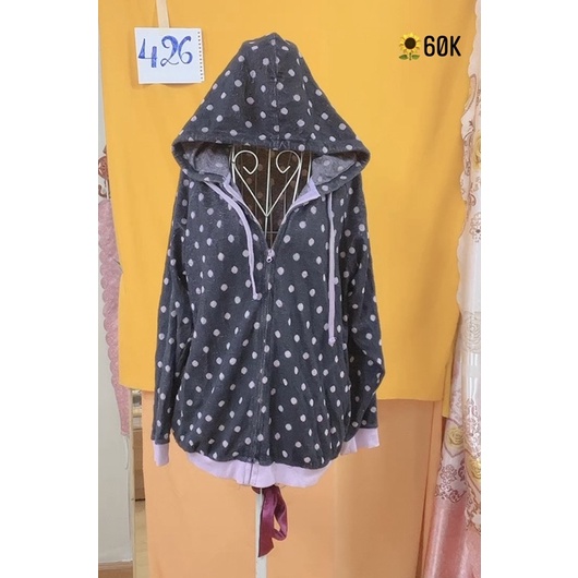 áo khoác thun chấm bi tím xinh.S426