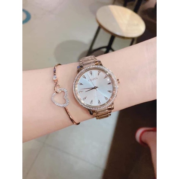 Đồng hồ Nữ - Citizen FE704355A Silhouette Crystal Watch - Chính hãng tại K-Watch