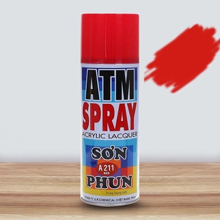 Bình sơn phun xịt ATM A211 400ml (Đỏ).