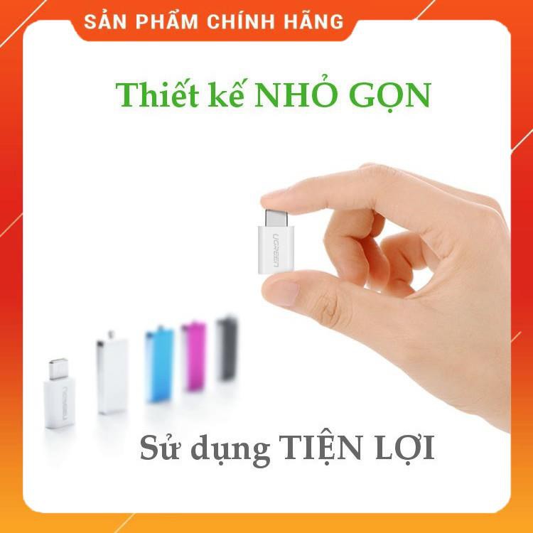 [CHÍNH HÃNG] Đầu chuyển USB Type C sang Micro USB Ugreen 30154 Hỗ Trợ Chức Năng OTG - Hàng Chính Hãng