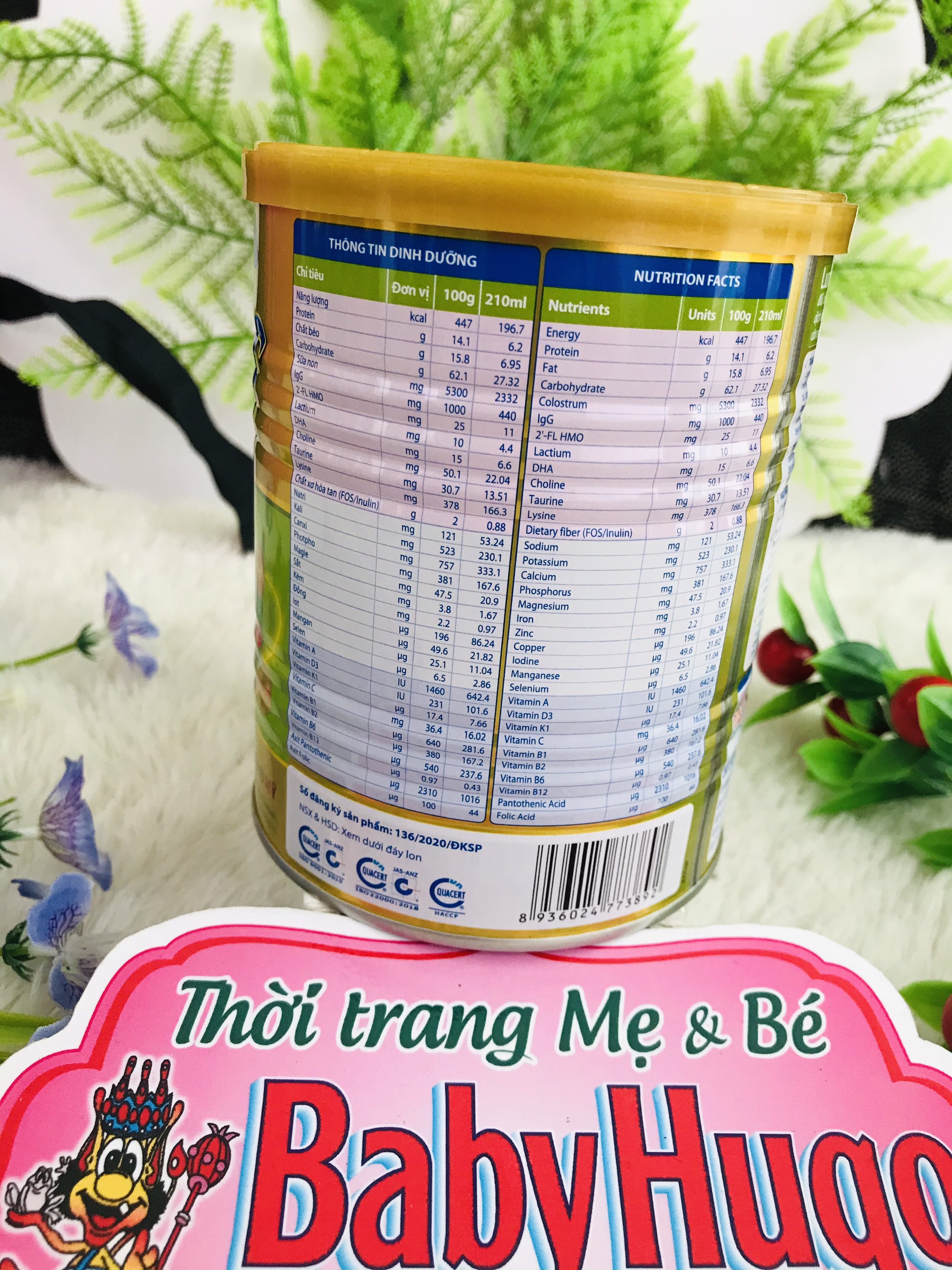 [TẶNG XE CHÒI] Combo 6 lon sữa Lumiar Colostrum 1+ Tăng đề kháng Ngừa Táo Bón 800gr