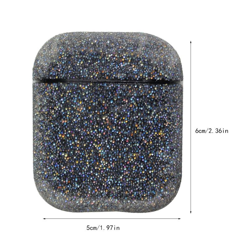 Vỏ Cứng Bảo Vệ Hộp Sạc Tai Nghe Bluetooth Đính Đá Lấp Lánh Sang Trọng