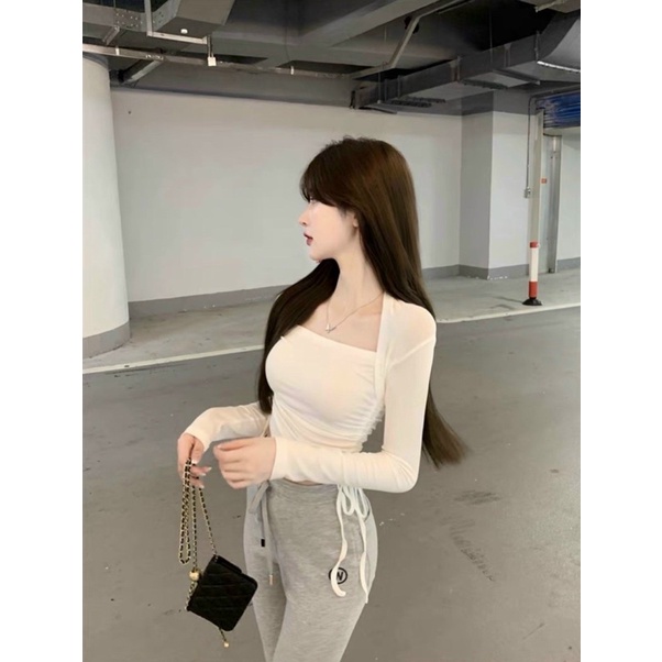 Áo Crop top rút dây hai bên hông LOTUS SHOP