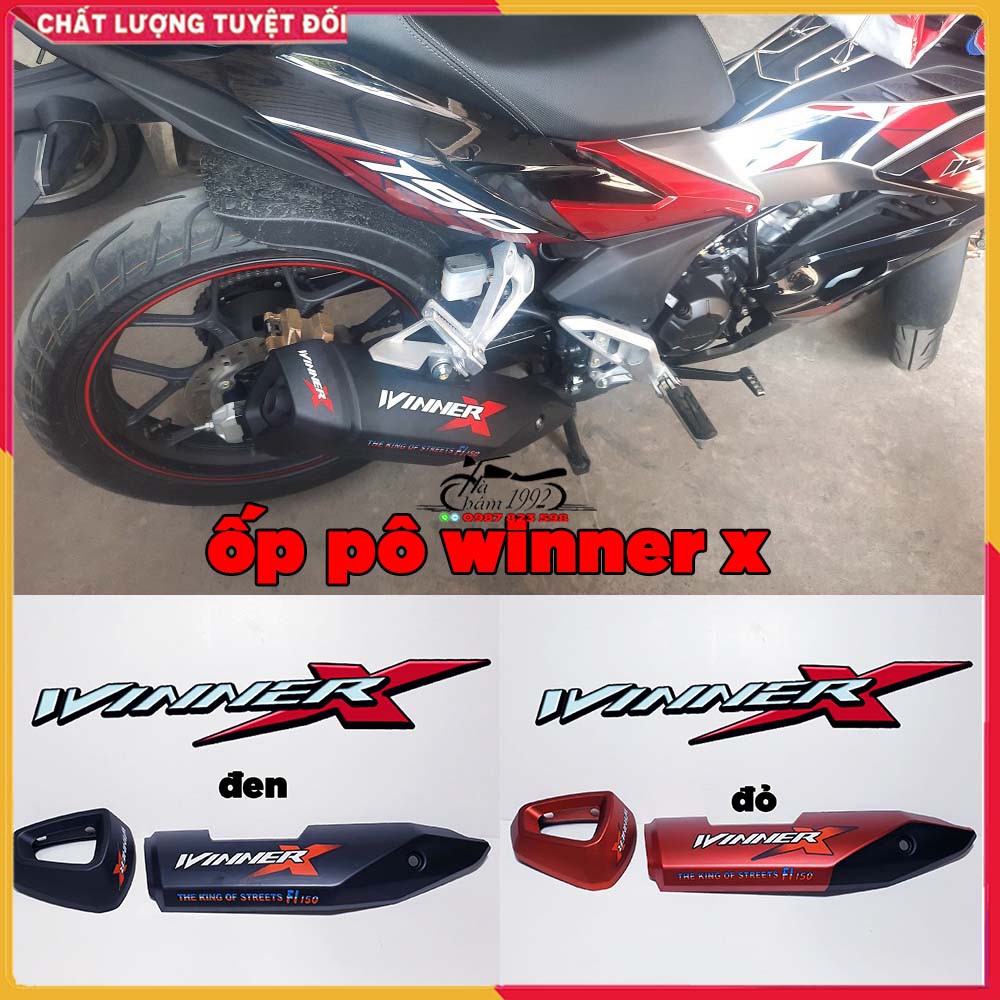 Ốp Pô Và Chụp Đuôi Pô Winner X 2019 - 2022 Bản Màu Sporty - Bộ Chụp Pô Winner V2, Winner V3