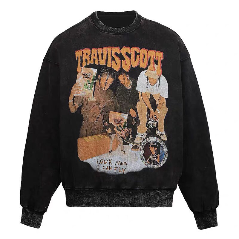 Áo Stweater Travisscott Loang In Họa Tiết Local Brand - Chất Cotton - Tay Dài Form Rộng - Nam Nữ Unisex | BigBuy360 - bigbuy360.vn
