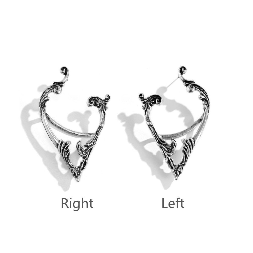 Khuyên kẹp vành tai không xỏ lỗ hình yêu tinh nhiều màu sắc phong cách gothic cho nữ