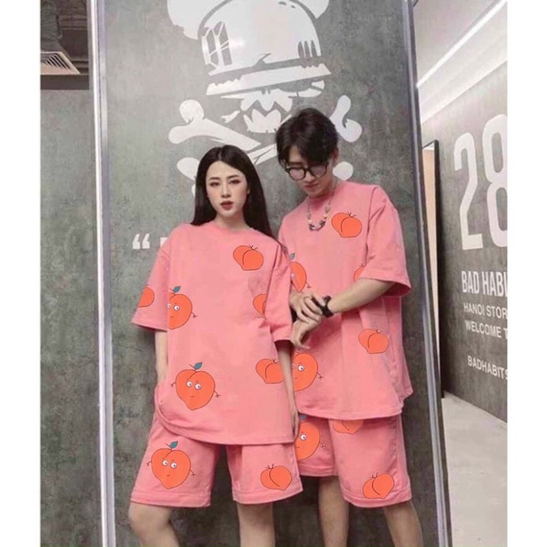 Set bộ Nam nư  trái Bơ và trái Đào siêu cute