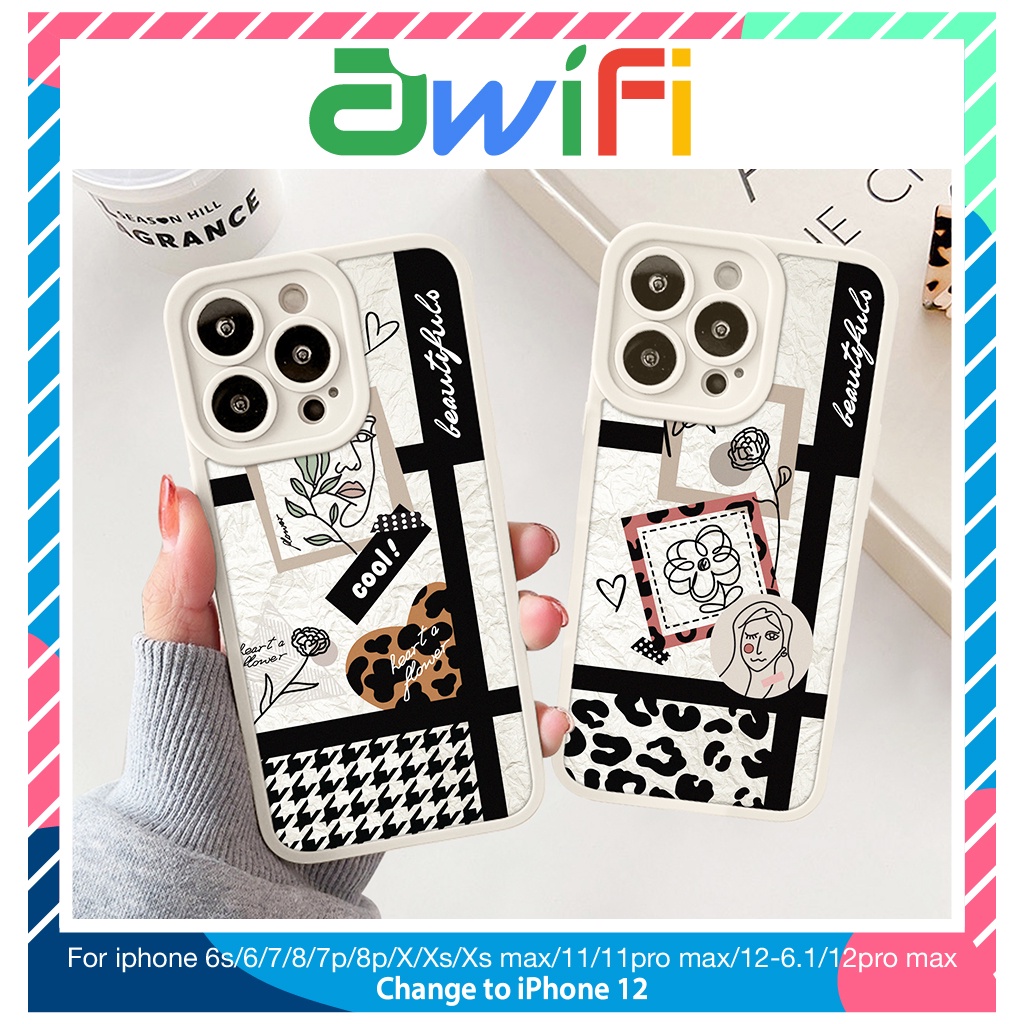 Ốp Lưng Iphone Cạnh Vuông Lỗ Camera Beautiful 6S/6Splus/7/7Plus/8/8Plus/X/Xr/Xs/11/12/13/Pro/Promax - Sale Hot A4 - 5