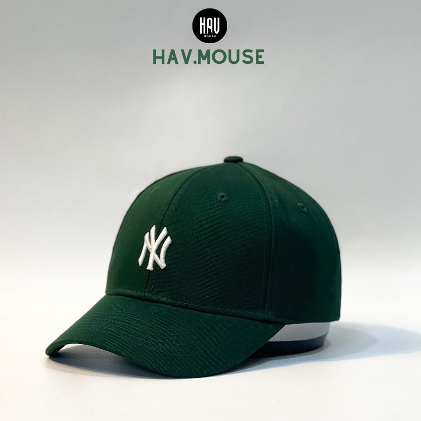 Nón lưỡi trai MLB xanh lá thêu chữ NY hàng xuất dư cao cấp phong cách Hàn Quốc dành cho nam và nữ