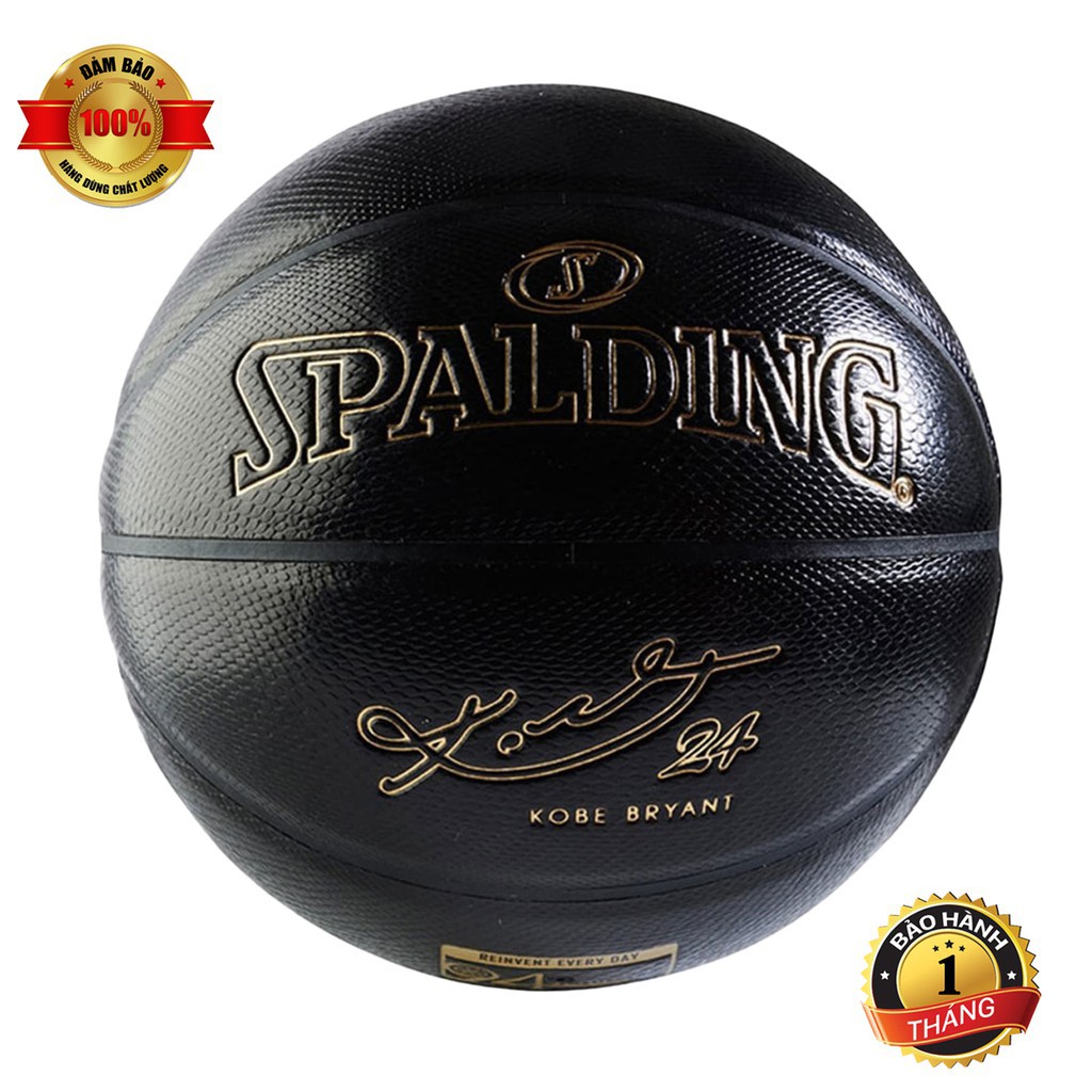 Banh Bóng Rổ Da Spalding – Size7 Bản Kobe Briant - Tặng Bơm + Balo rút Kim Túi lưới