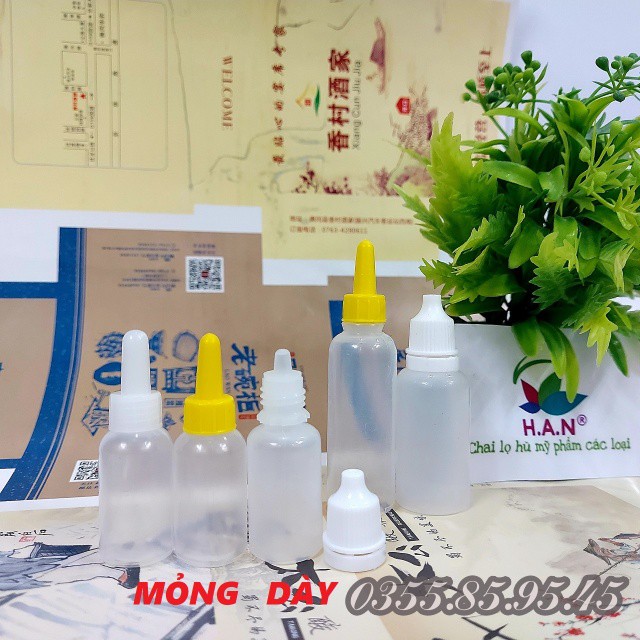 50 - 100 Lọ Nhỏ Mắt 5ml / 10ml / 20ml / 30ml / 50ml - Ống nhựa hút mụn máu bầm, Granty chiết dược phẩm du lịch