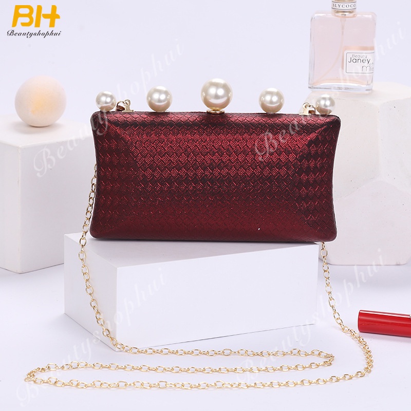 Túi Đeo Chéo Dây Chuỗi Ngọc Trai Thời Trang Mới 2022 Dành Cho Nữ