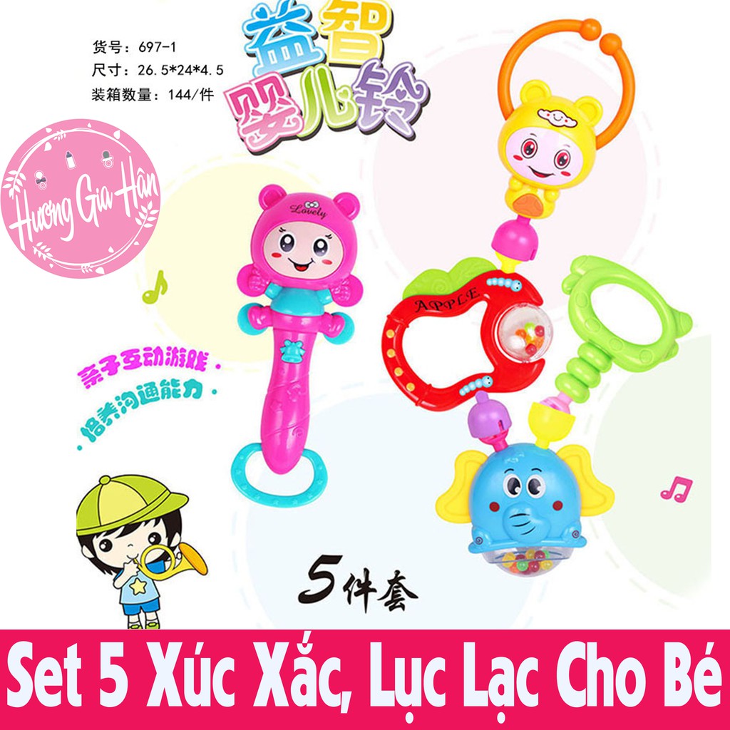 Set 5 Xúc Xắc, Lục Lạc Cho Bé Yêu