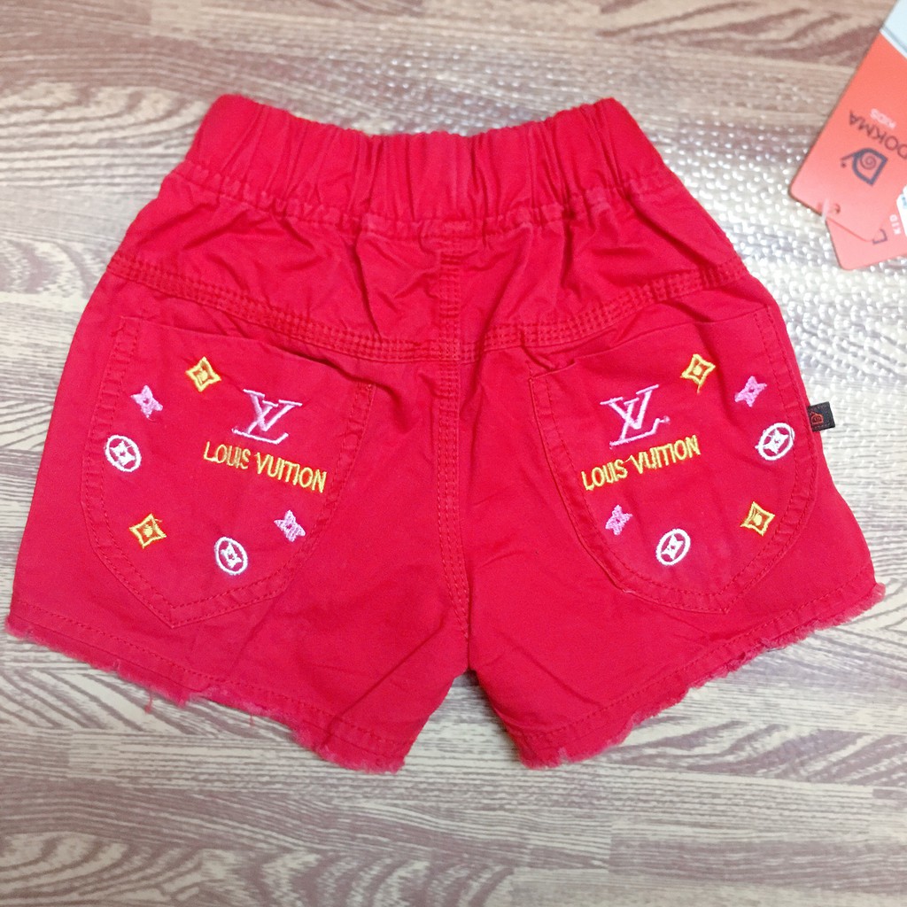 Dokma - Quần short kaki thuê chữ cho bé gái 2-6y DQ073