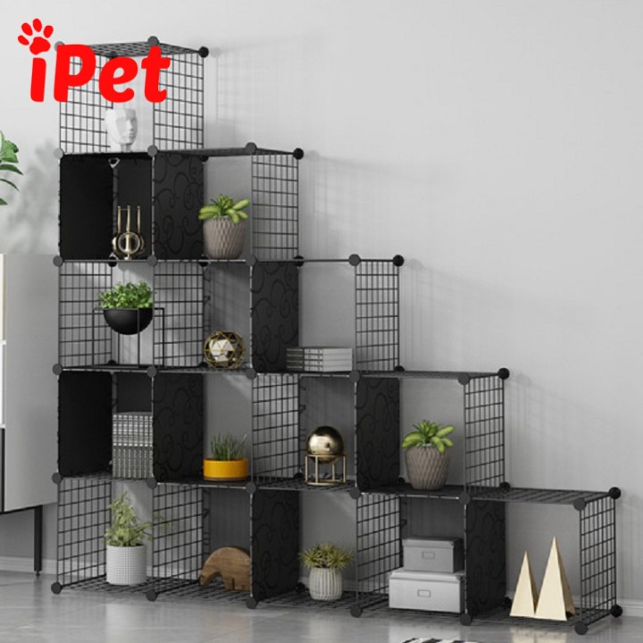 Tủ Lắp Ghép Đa Năng 15 Ô ( tặng chốt ) - Tủ Nhựa Sắt Lắp Ghép Decor Trang Trí Nhà Cửa - iPet Shop