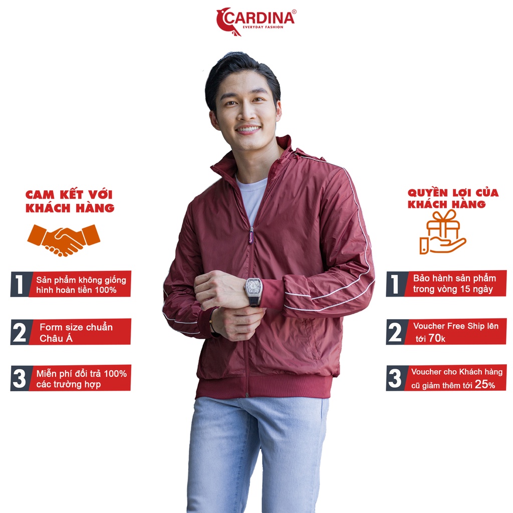Áo Khoác Gió Nam 𝐂𝐀𝐑𝐃𝐈𝐍𝐀 2 Lớp Lót Lưới Cao Cấp Siêu Nhẹ Cản Gió Giữ Nhiệt Cản Bụi Chống Nước 2GM