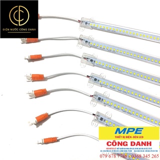 Đèn led thanh 220v chíp 2835 siêu sáng bọc nhựa, led thanh 220v 30cm 50cm 1m ánh sáng trắng vàng