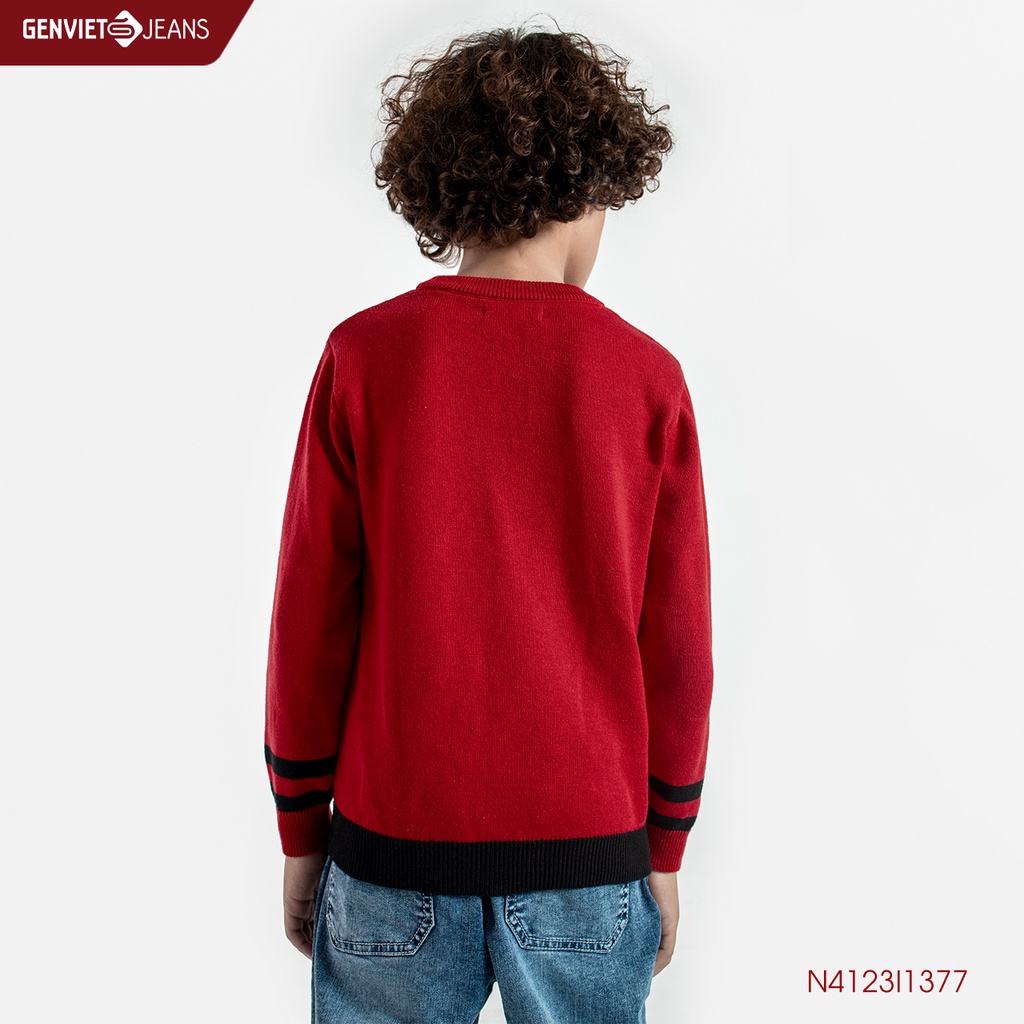Áo Len Dài Tay Bé Trai GENVIET N4123I1377