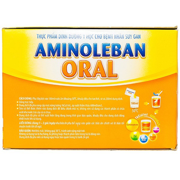 Aminoleban Oral bảo vệ sức khỏe người sử dụng, phục hồi chức năng gan bị tổn thương do sử dụng rượu bia