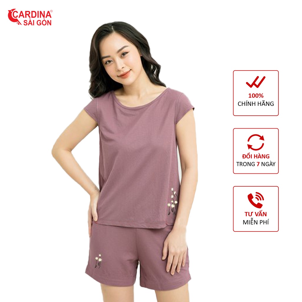 Đồ Bộ Mặc Nhà Nữ Dễ Thương Cao Cấp 𝐂𝐀𝐑𝐃𝐈𝐍𝐀 𝑺𝒂̀𝒊 𝑮𝒐̀𝒏 Quần Lửng Chất Lụa Hết Sức Mềm Mại Thoải Mái Mã DC !