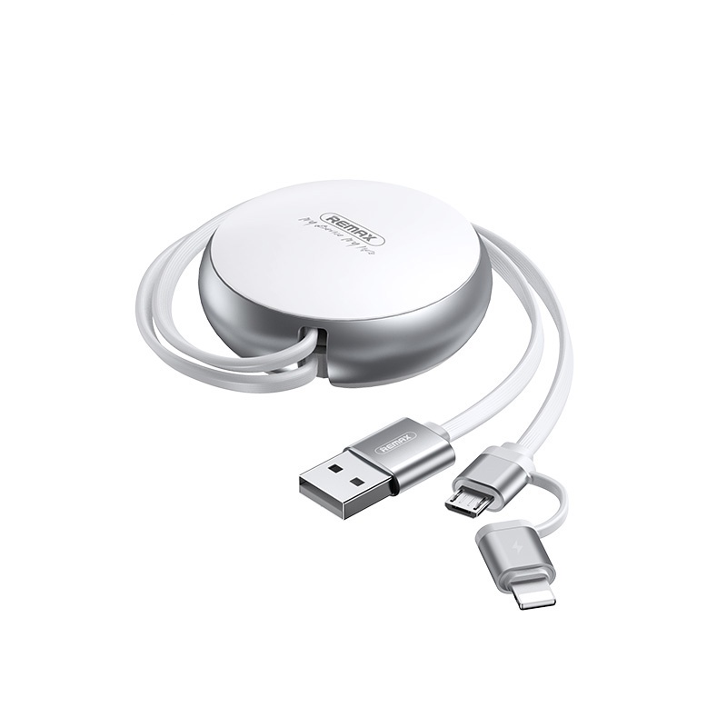 Cáp sạc 2A 2 trong 1 Remax RC-182 Micro/Lightning Micro/TypeC