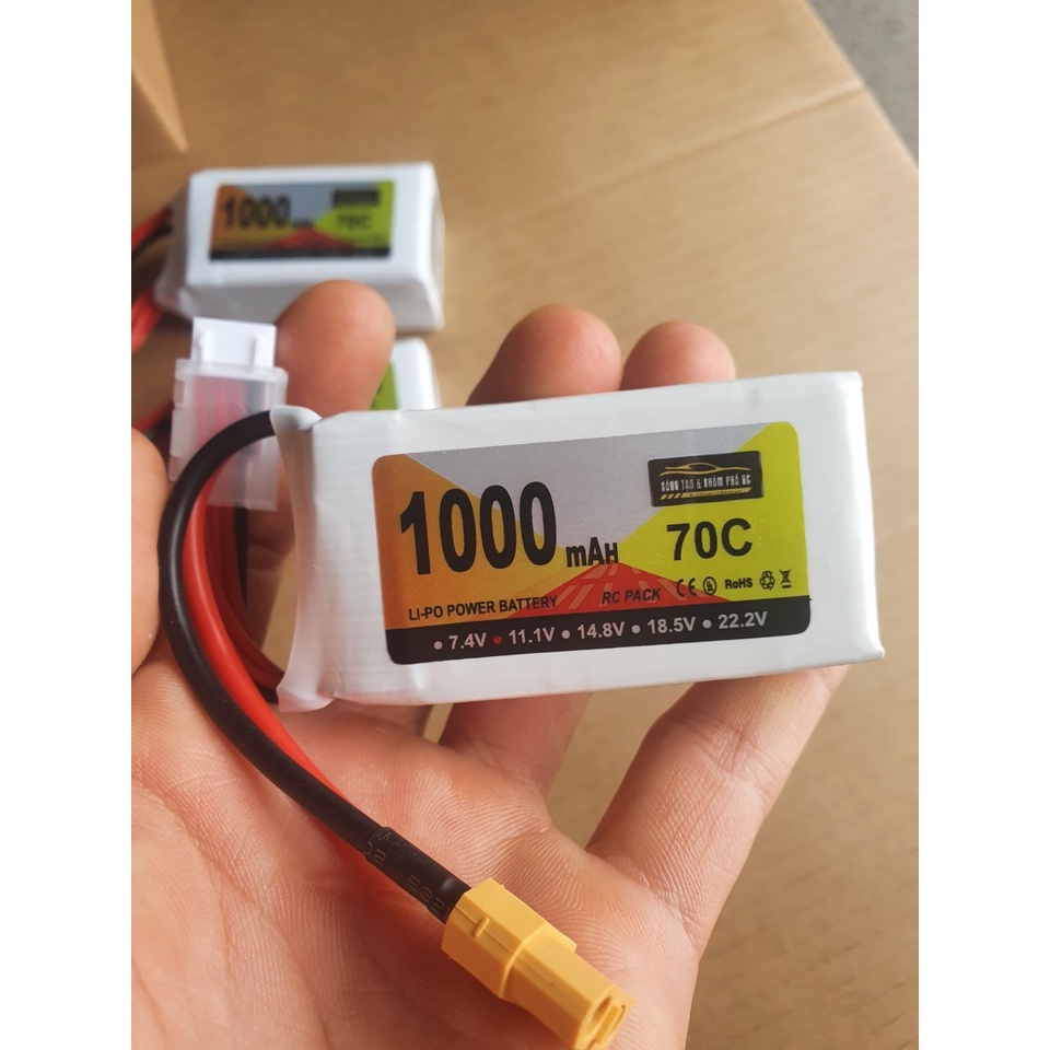 Pin LiPo 3s, 4s, 6s 1000mah 70C dòng xả cao