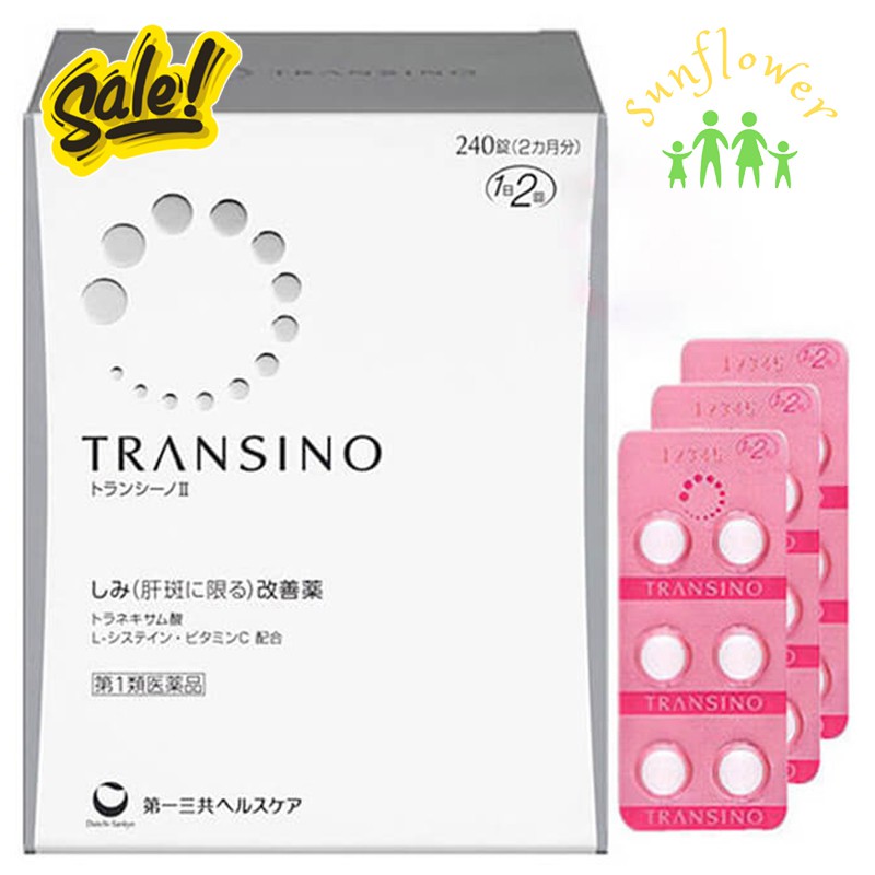 Viên uống giảm nám tàn nhang và làm trắng da Transino Whitening 240 Viên Nhật Bản