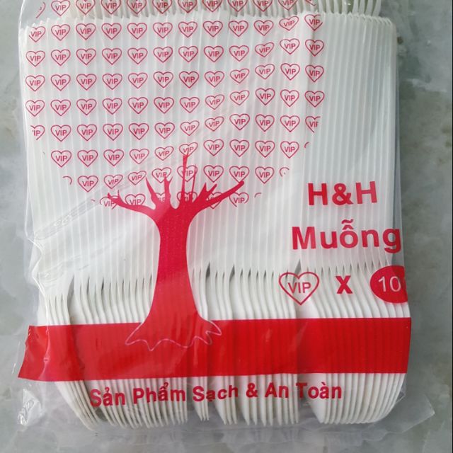 Muỗng cơm trắng 1 bịch 100 cái