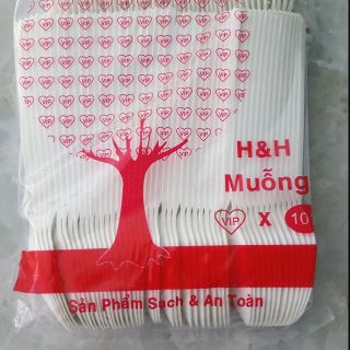 Muỗng cơm trắng 1 bịch 100 cái