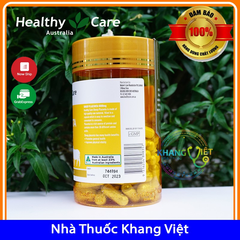 Nhau Thai Cừu [Úc] Sheep Placenta Healthy Care 5000mg - 100 viên