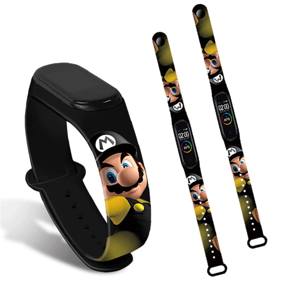 ❤LANSEL❤ Man Women Soft WristBand Accessories Watchband Silicone Strap Replacement Bracelet Fashion Cartoon Super Mario Sports Watch Band