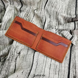 Bóp ví nam, Ví ngang da bò handmade - Zachi