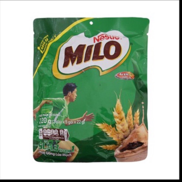 Thức uống lúa mạch Milo dạng gói (3 dây x5 gói x22g)