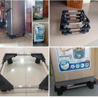 Chân Đế Đỡ Máy Giặt Tủ Lạnh, Kệ Để Chân Máy Giặt, Tủ Lạnh Inox - Thanh Inox Để Cao Su Chống Ồn, Rung Lắc
