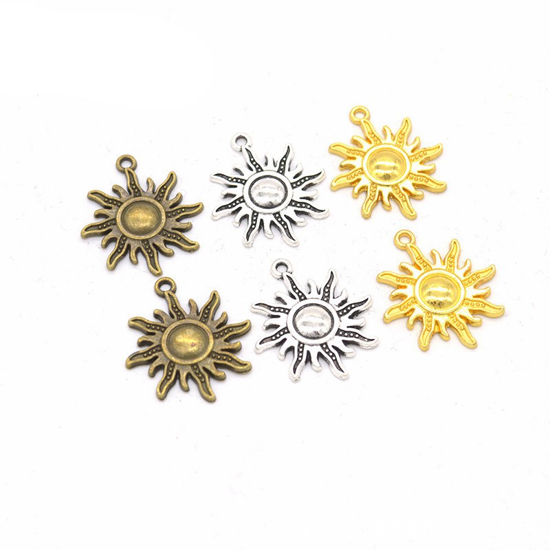 15pcs Retro style Lovely Sun Tibetan Charms Pendant 28 * 25mm