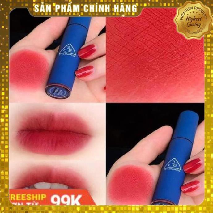 Son 3ce Xanh-Velvet Lip Tint Speak Up-Son Màu Đỏ Đất