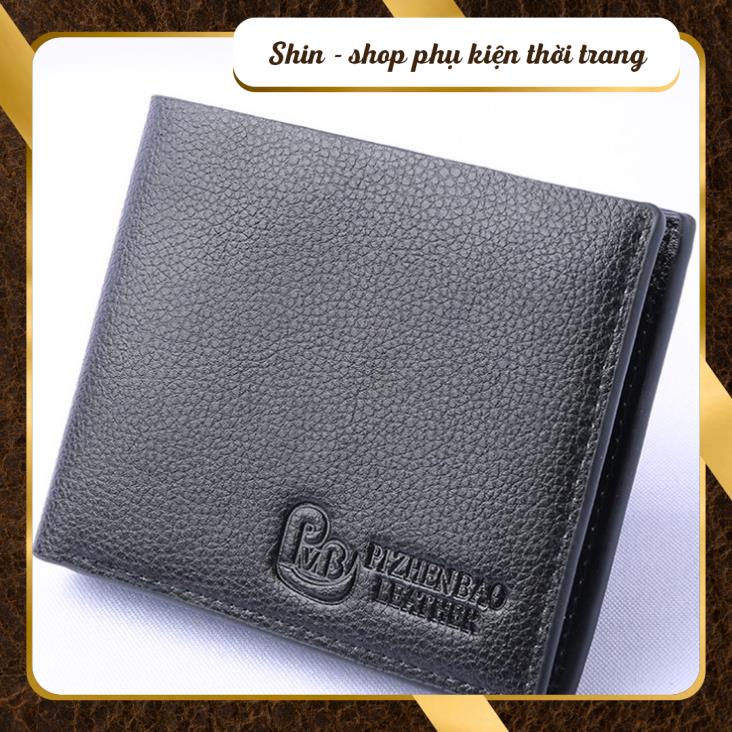 Ví Nam Chất Đẹp Da PU Màu Đen Nhỏ Gọn Thời Trang Nhiều Ngăn Tiện Dụng - Shin Shop Leather