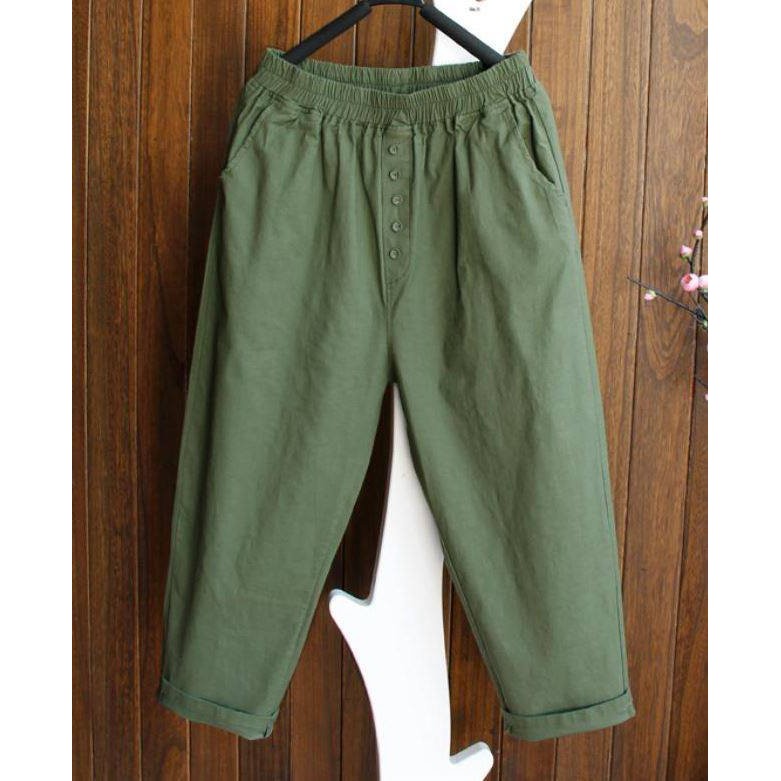 Quần baggy nữ cạp chun dáng xuông chất đũi mịn mát,không nhăn,dễ phối đồ lên dáng cực xinh